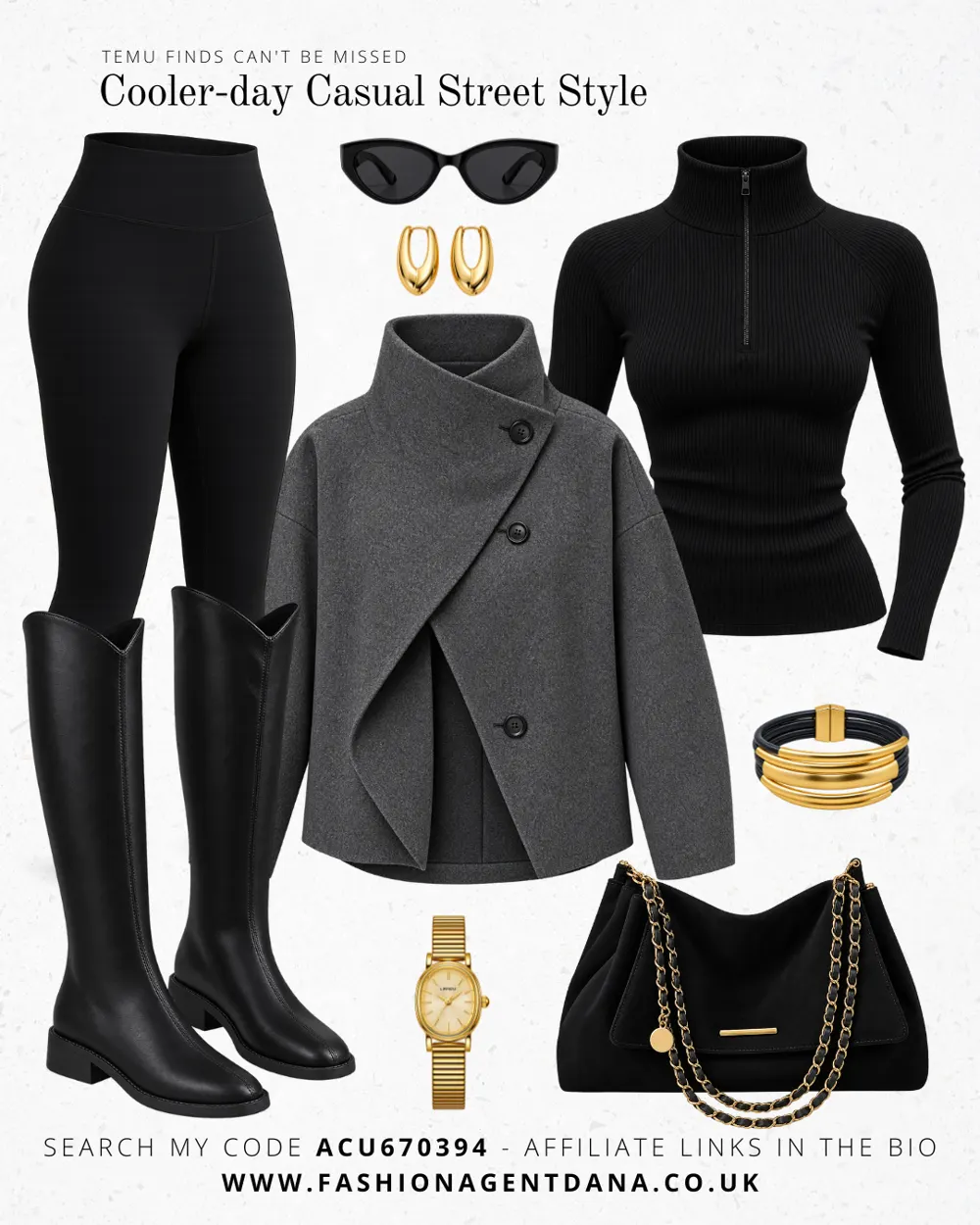 Monochrome Look outfit collage