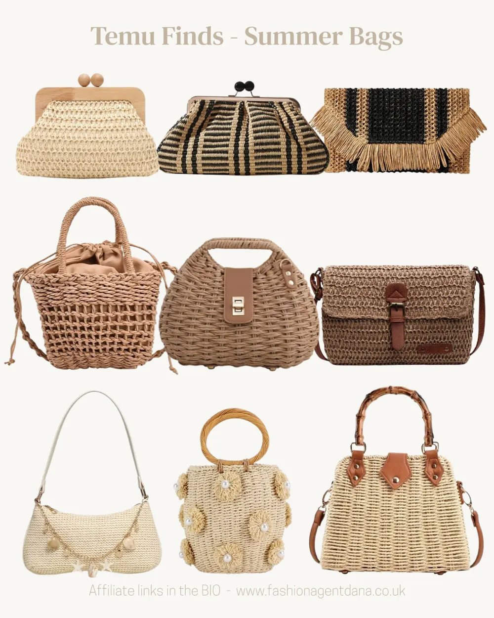 Summer Bags outfit collage