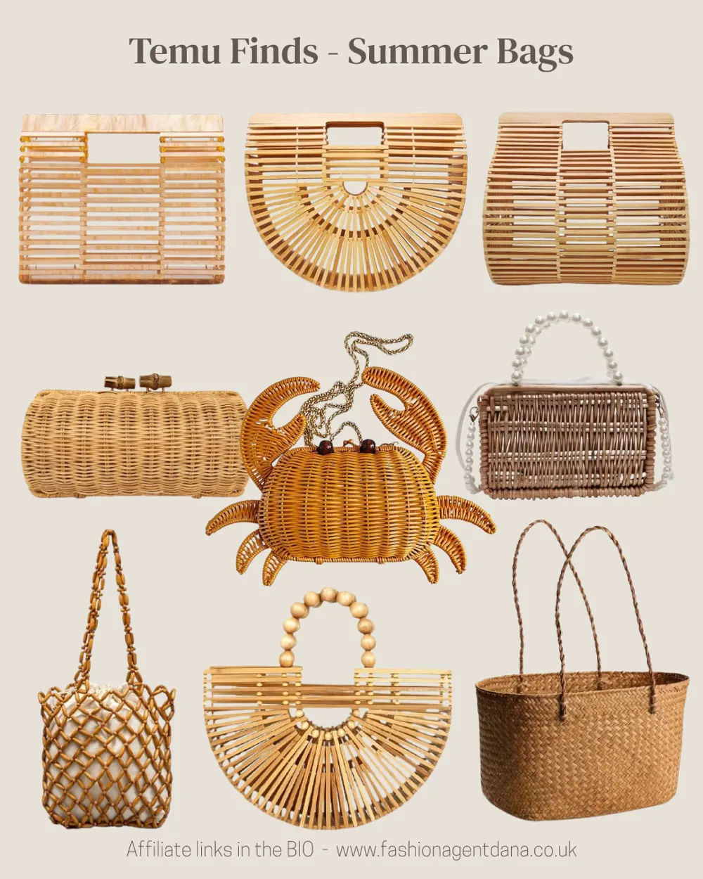 Summer Bags outfit collage