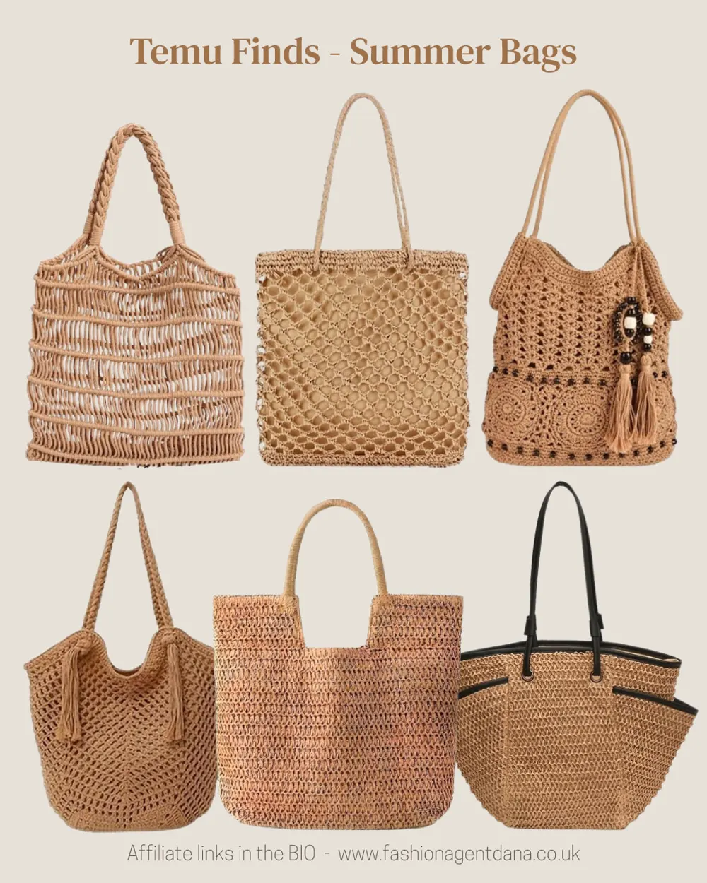 Summer Bags outfit collage
