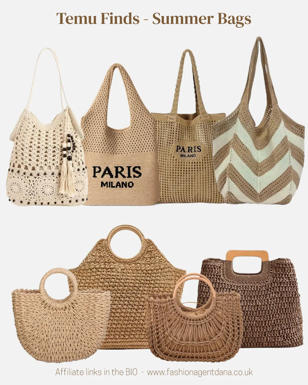 Summer Bags outfit collage