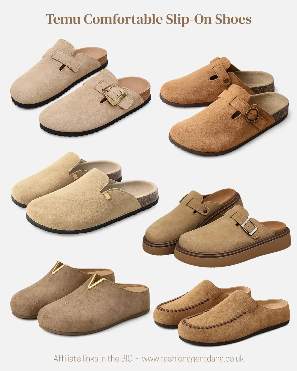 Comfortable Slip-on Shoes outfit collage