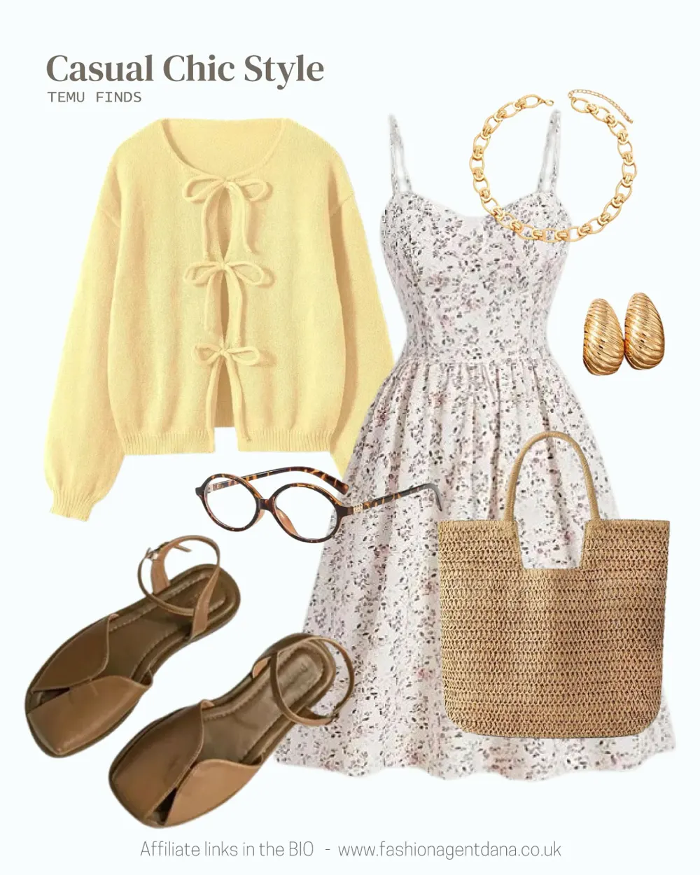 Casual chic style outfit collage