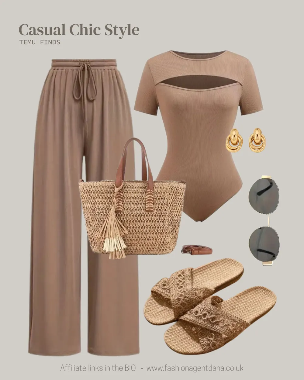 Casual chic style outfit collage