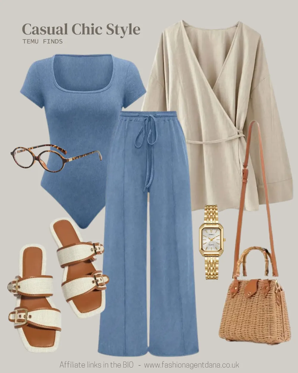 Casual chic style outfit collage