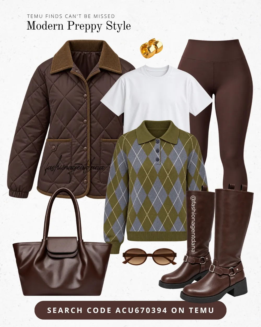 Modern Preppy Style outfit collage