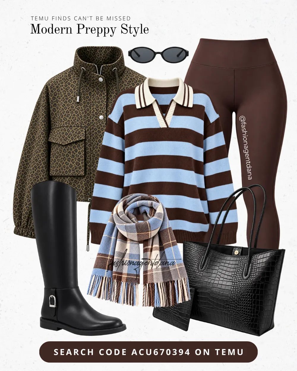 Modern Preppy Style outfit collage