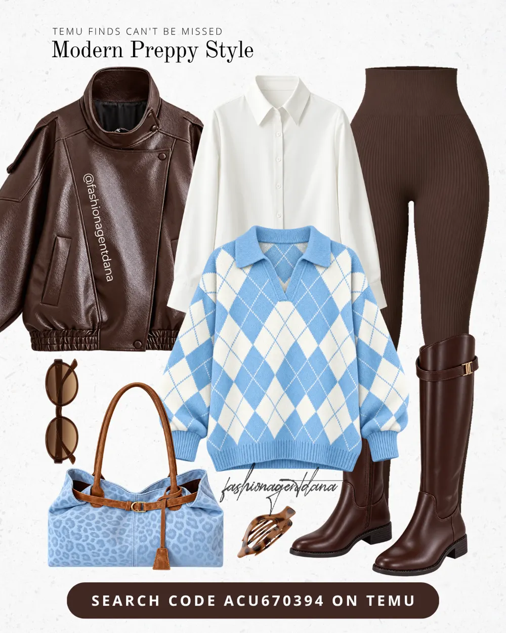 Modern Preppy Style outfit collage