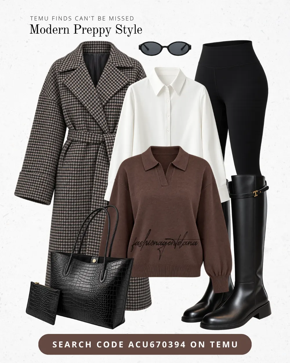 Modern Preppy Style outfit collage