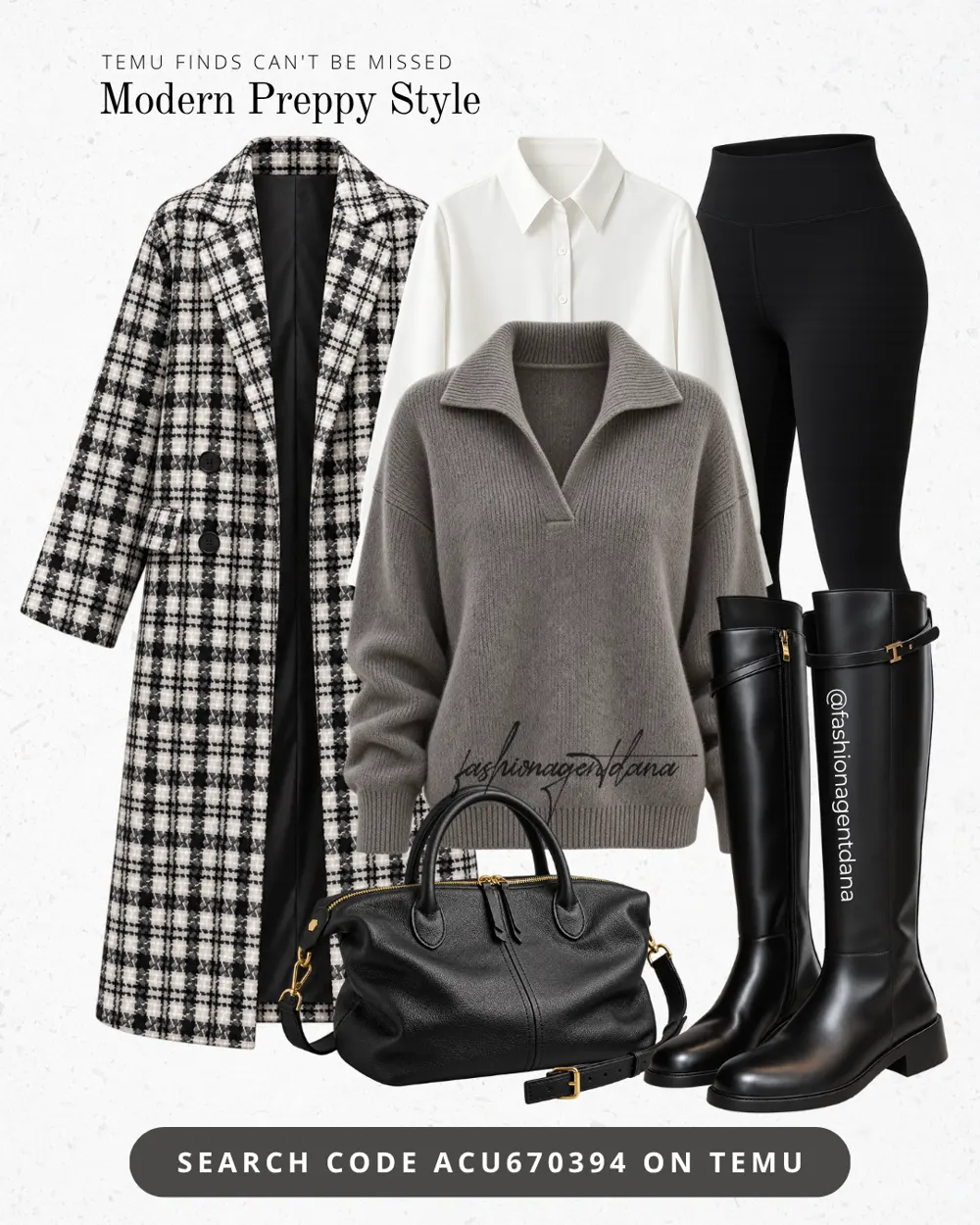 Modern Preppy Style outfit collage
