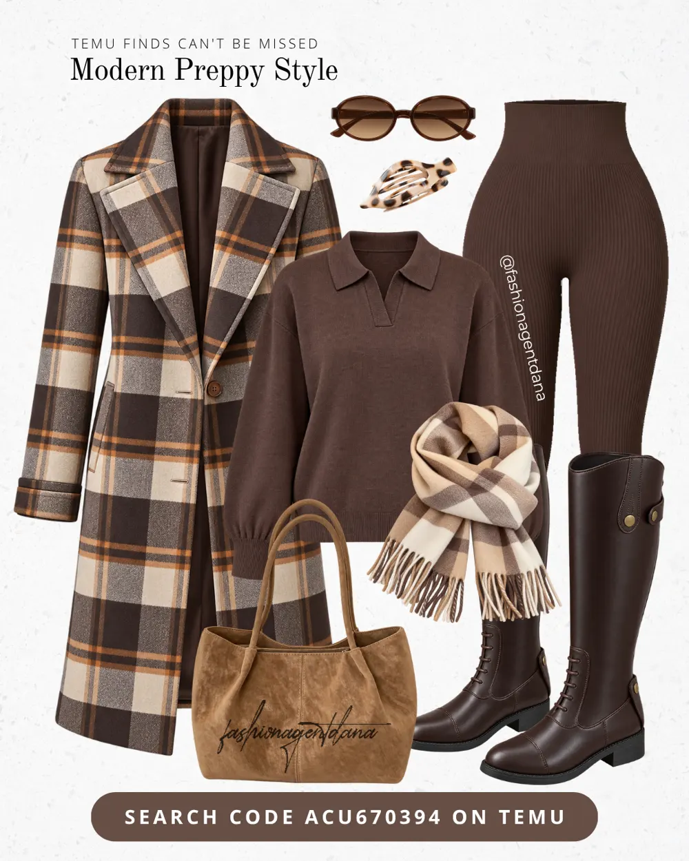 Modern Preppy Style outfit collage