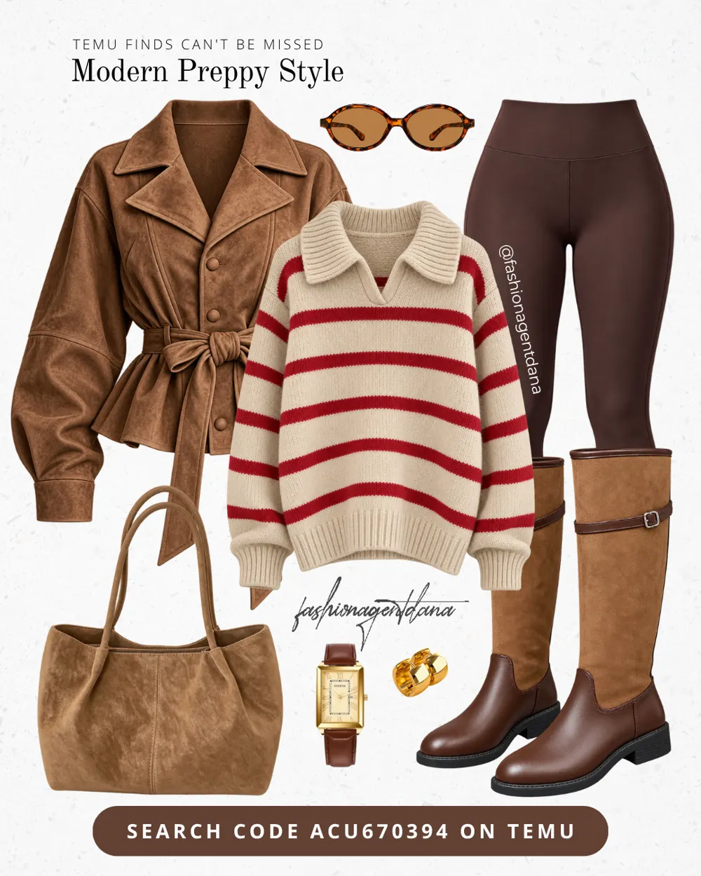 Modern Preppy Style outfit collage