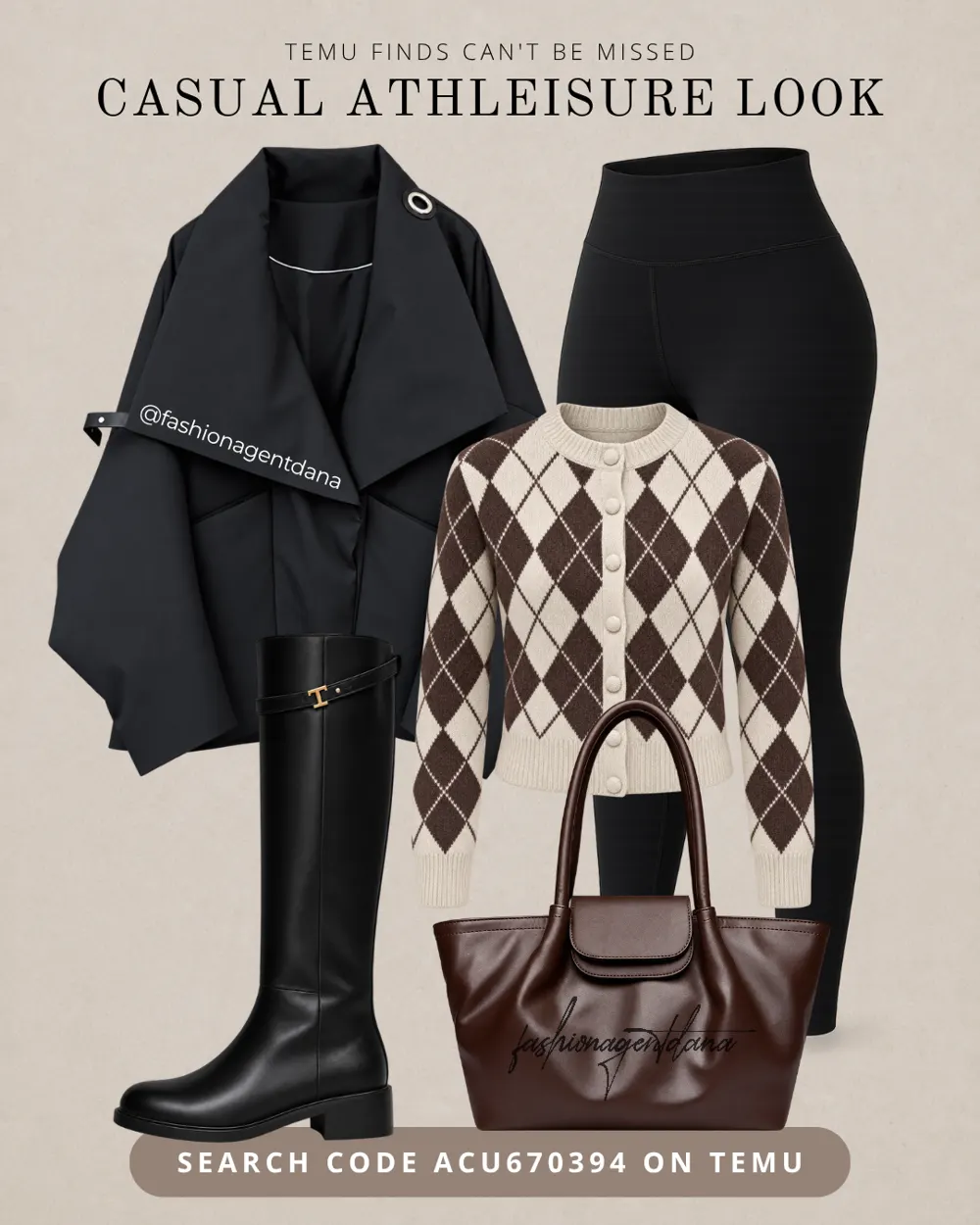 Casual athleisure Look outfit collage, edit 892