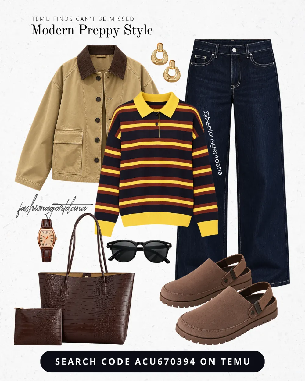 Modern Preppy Style outfit collage
