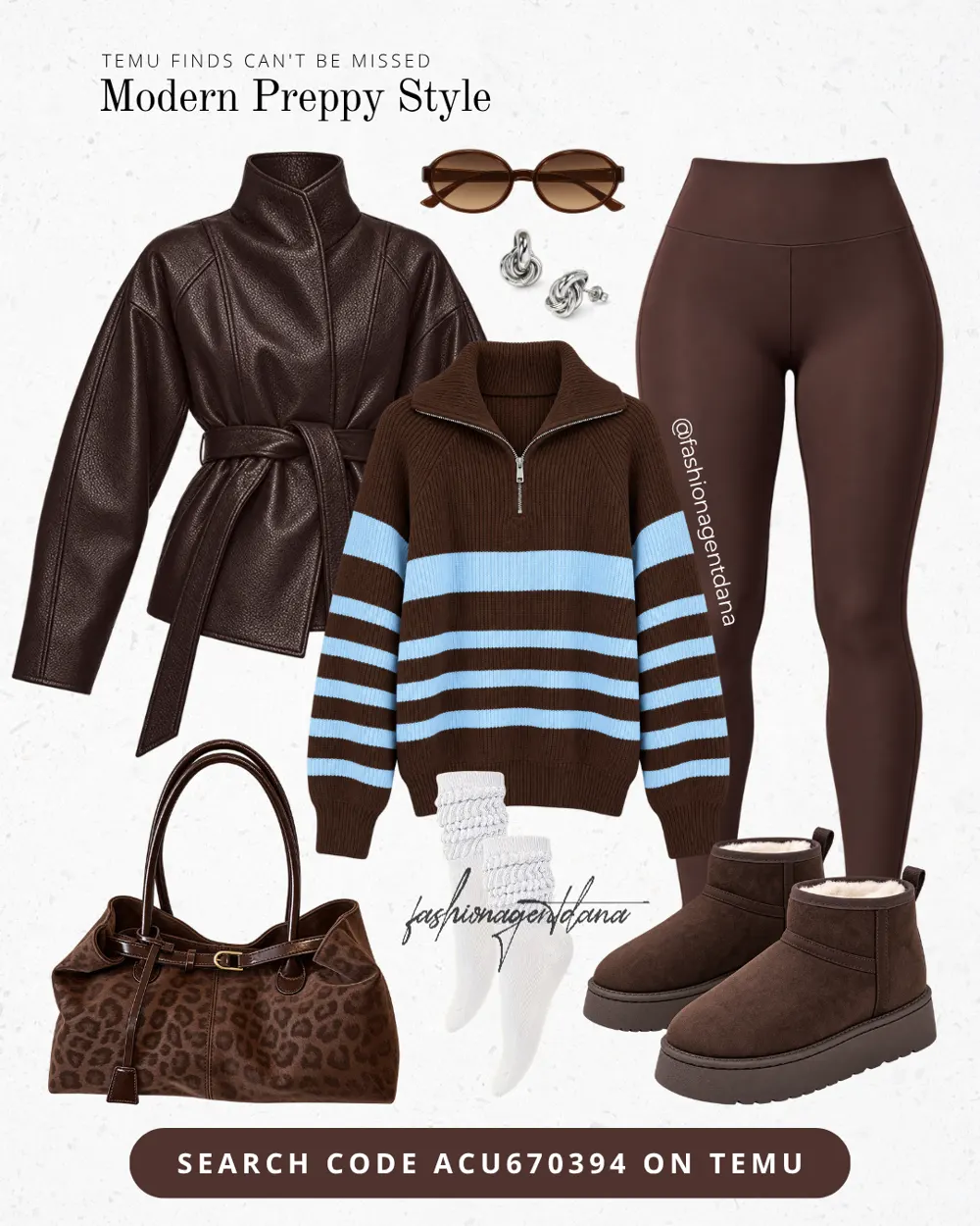 Modern Preppy Style outfit collage
