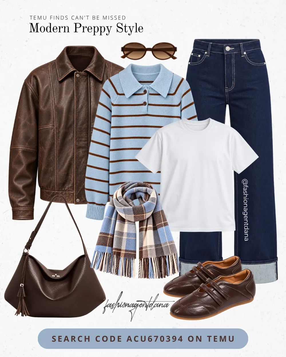 Modern Preppy Style outfit collage